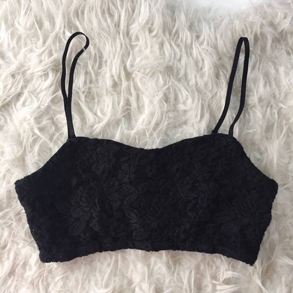 bandeau bralette with straps